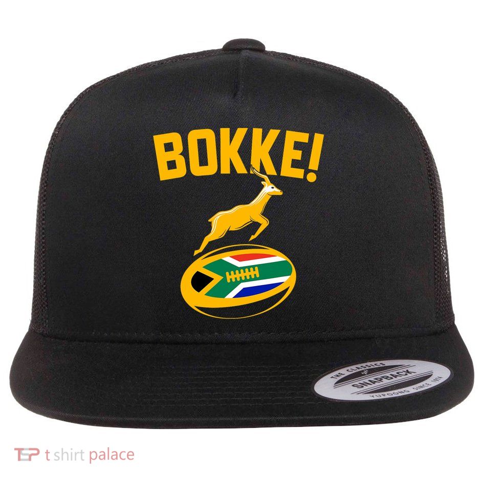 Bokke! Springbok Rugby South African Flag Flatbill Hat