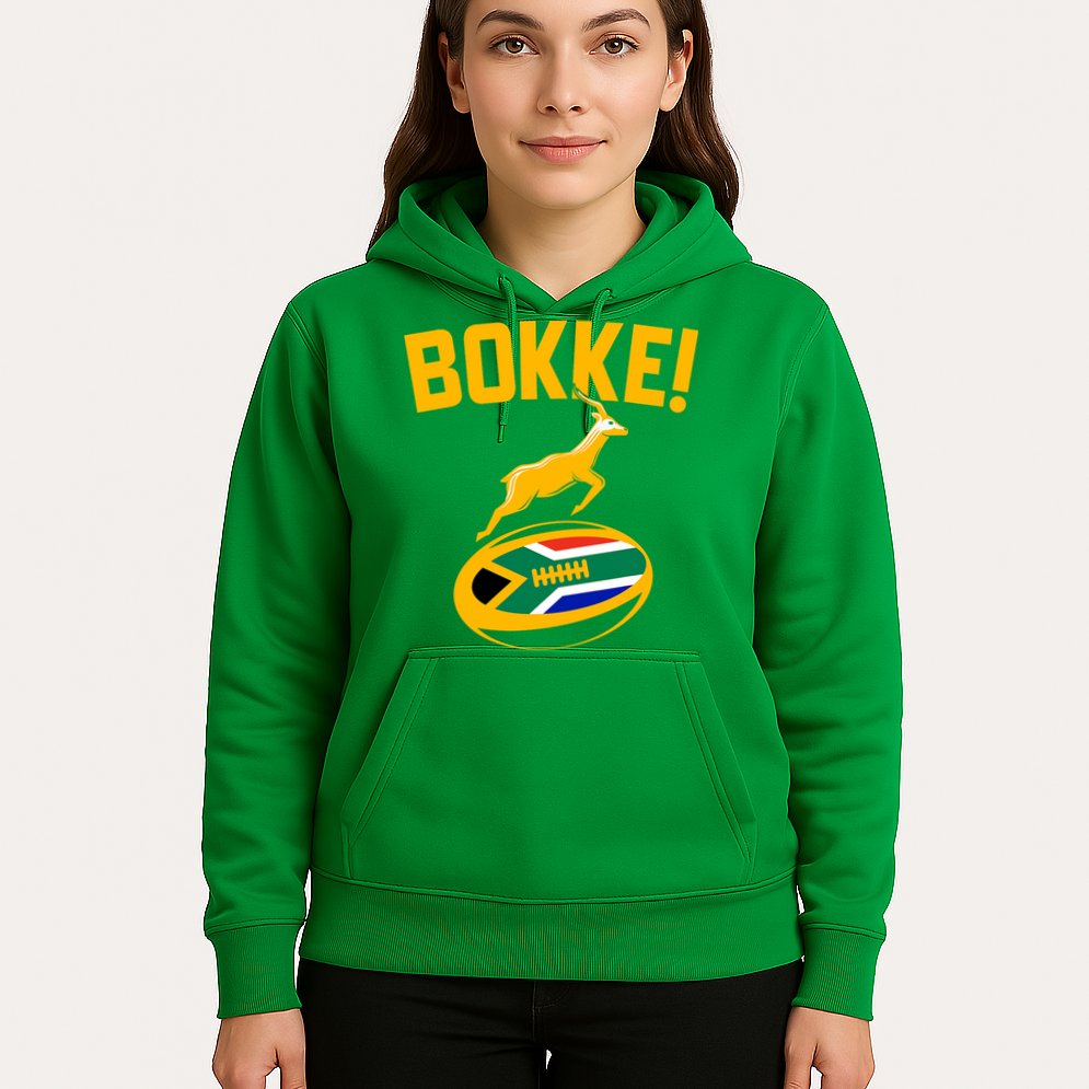 Bokke! Springbok Rugby South African Flag Hoodie