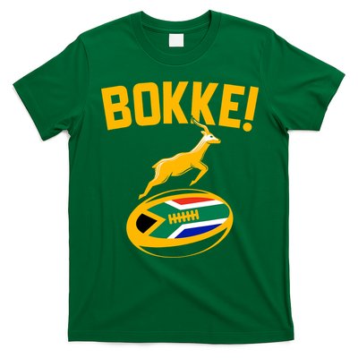 Bokke! Springbok Rugby South African Flag T-Shirt