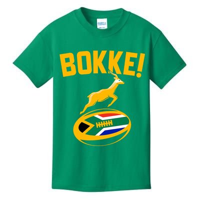 Bokke! Springbok Rugby South African Flag Kids T-Shirt