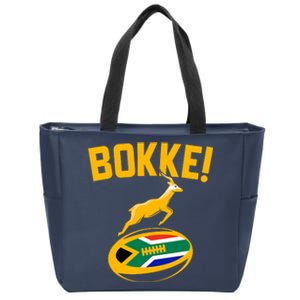 Bokke! Springbok Rugby South African Flag Zip Tote Bag