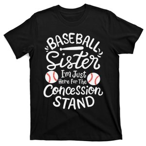 Baseball Sister Retro Big Sister Baseball For  Softball T-Shirt