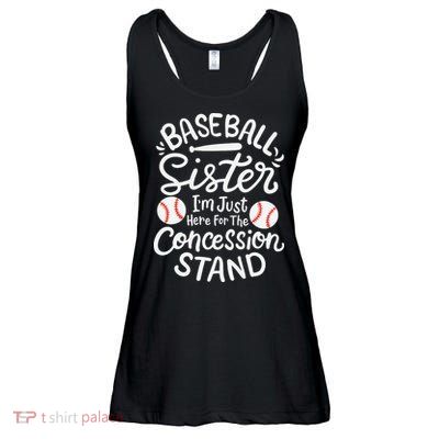 Baseball Sister Retro Big Sister Baseball For  Softball Ladies Essential Flowy Tank