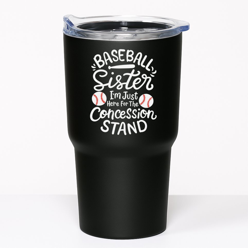 Baseball Sister Retro Big Sister Baseball For  Softball Tumbler