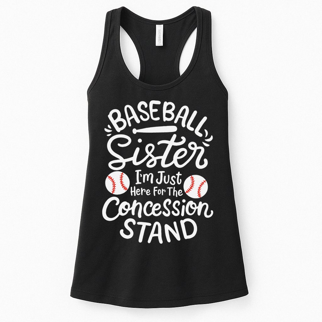 Baseball Sister Retro Big Sister Baseball For  Softball Womens Tank Top