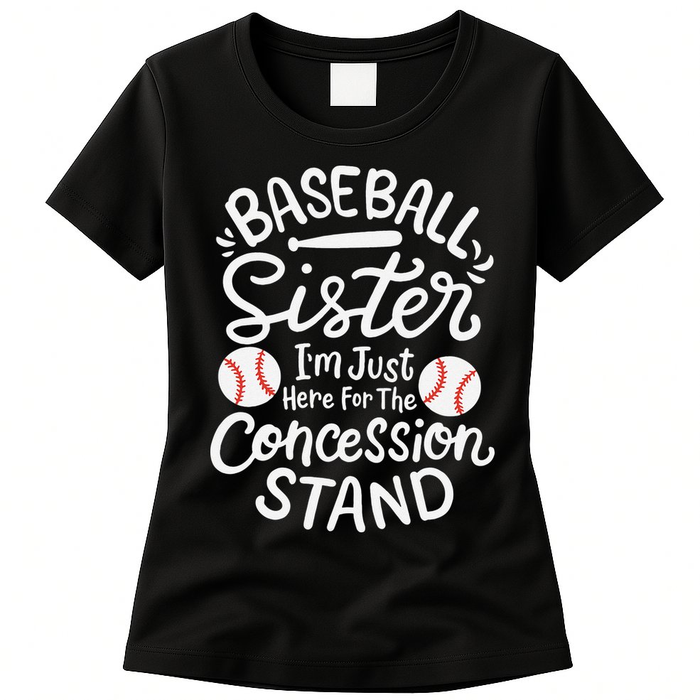 Baseball Sister Retro Big Sister Baseball For  Softball Womens T-Shirt