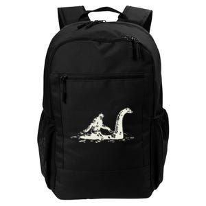 Bigfoot Sasquatch Riding The Loch Ness Monster Daily Commute Backpack