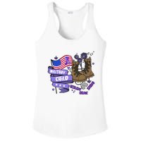 Brave Strong Resilient Military Child US Flag Military Child Month Ladies PosiCharge Competitor Racerback Tank