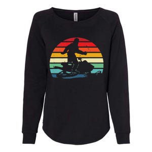 Bigfoot Snowmobile Riding Sasquatch Snowmobiling Racing Womens California Wash Sweatshirt