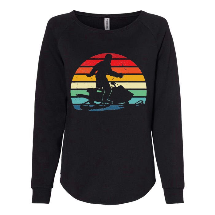 Bigfoot Snowmobile Riding Sasquatch Snowmobiling Racing Womens California Wash Sweatshirt