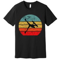 Bodyboard Surfer Retro Vintage Sunset Bodyboarder Surfing Premium T-Shirt