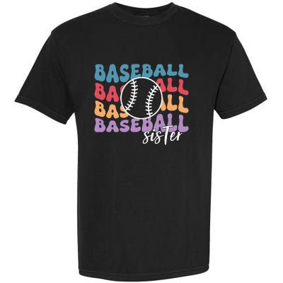 Baseball Sister Retro Big Sister funny Baseball player Garment-Dyed Heavyweight T-Shirt