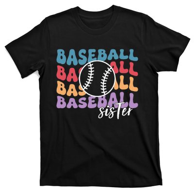 Baseball Sister Retro Big Sister funny Baseball player T-Shirt