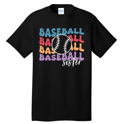 Baseball Sister Retro Big Sister funny Baseball player Tall T-Shirt