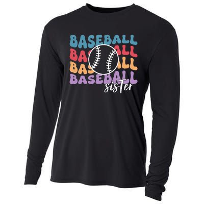 Baseball Sister Retro Big Sister funny Baseball player Cooling Performance Long Sleeve Crew