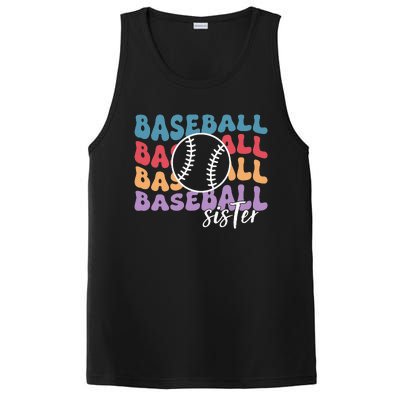 Baseball Sister Retro Big Sister funny Baseball player PosiCharge Competitor Tank