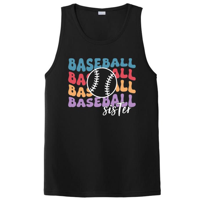 Baseball Sister Retro Big Sister funny Baseball player PosiCharge Competitor Tank