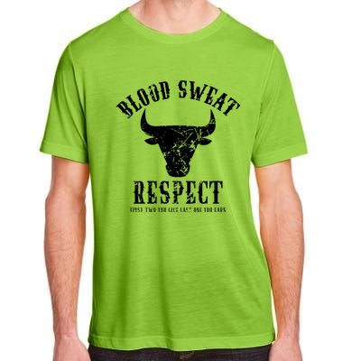 Blood Sweat Respect Tee First Two You Give Last One You Earn Gift Adult ChromaSoft Performance T-Shirt