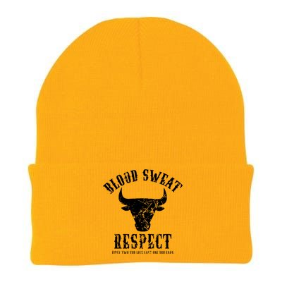 Blood Sweat Respect Tee First Two You Give Last One You Earn Gift Knit Cap Winter Beanie