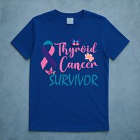 Butterflies Support Ribbon Thyroid Cancer Survivor Gift T-Shirt