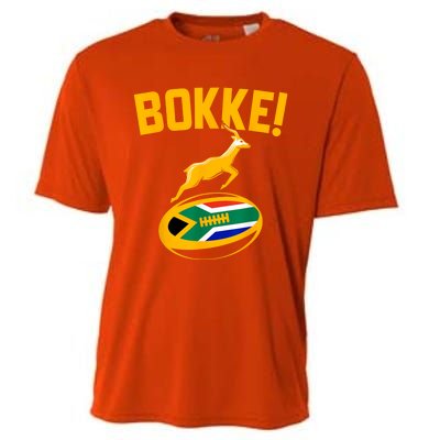 Bokke! Springbok Rugby South African Flag Cooling Performance Crew T-Shirt