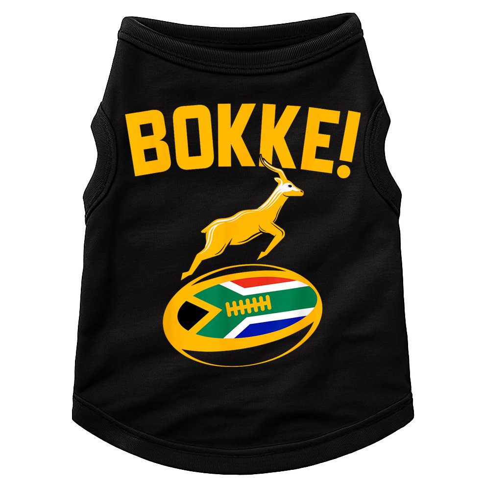 Bokke! Springbok Rugby South African Flag Doggie Tank