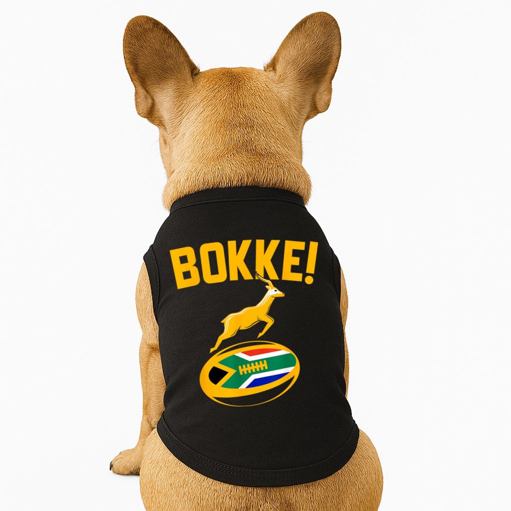 Bokke! Springbok Rugby South African Flag Doggie Tank