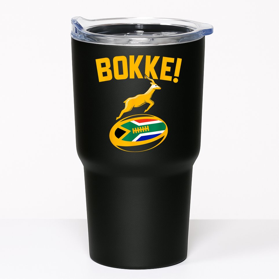 Bokke! Springbok Rugby South African Flag Tumbler