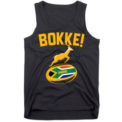 Bokke! Springbok Rugby South African Flag Tank Top