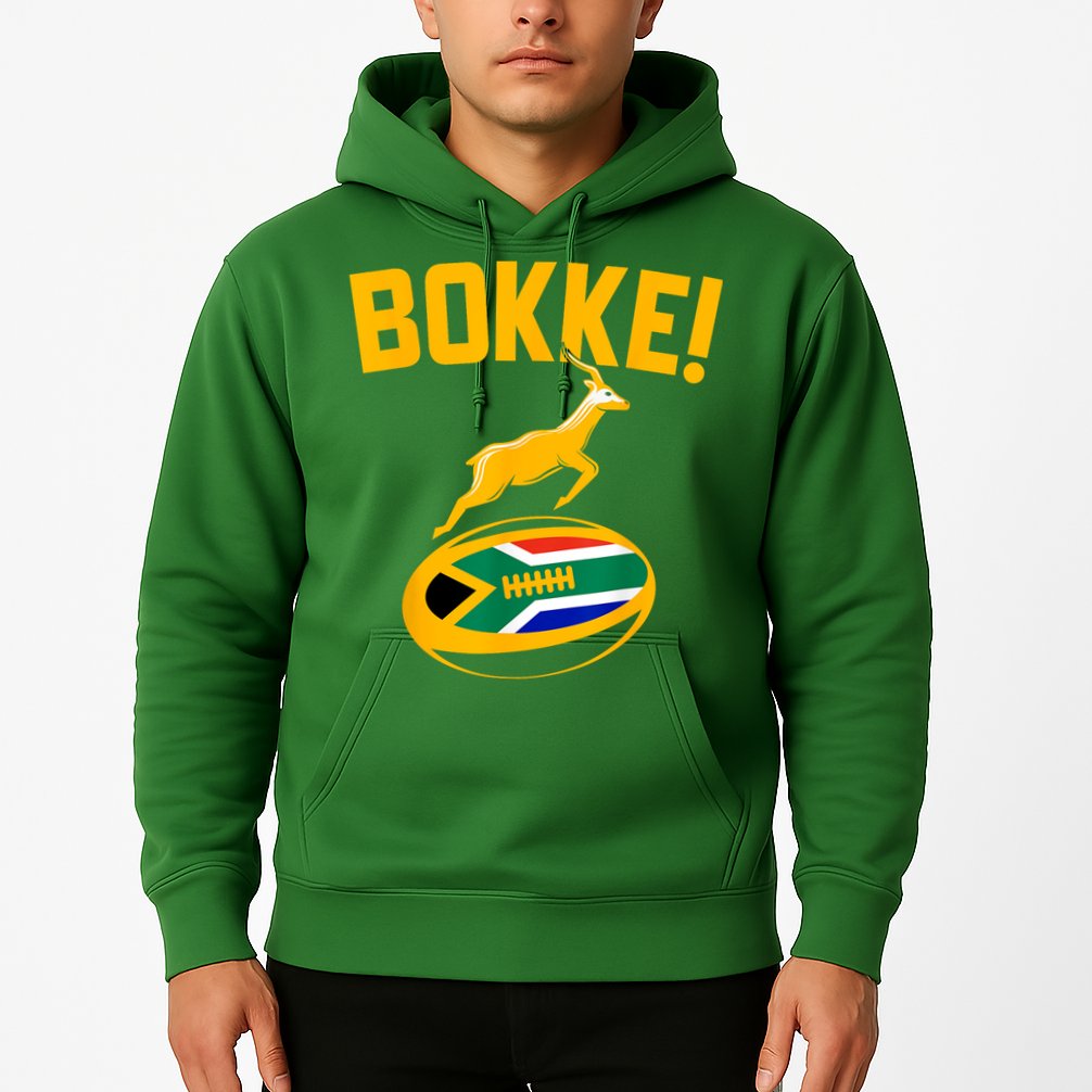 Bokke! Springbok Rugby South African Flag Hoodie