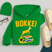 Bokke! Springbok Rugby South African Flag Hoodie
