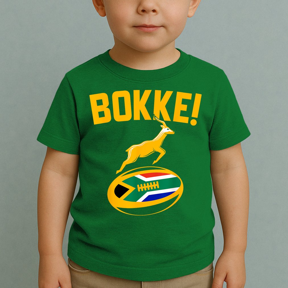 Bokke! Springbok Rugby South African Flag Toddler T-Shirt