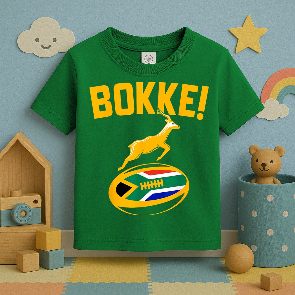 Bokke! Springbok Rugby South African Flag Toddler T-Shirt