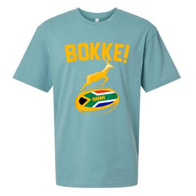 Bokke! Springbok Rugby South African Flag Sueded Cloud Jersey T-Shirt