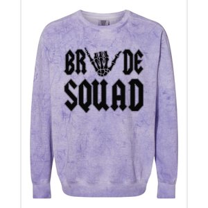 Bride Squad Rock N Roll Halloween Bachelorette Bridal Party Colorblast Crewneck Sweatshirt