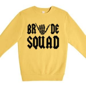 Bride Squad Rock N Roll Halloween Bachelorette Bridal Party Premium Crewneck Sweatshirt