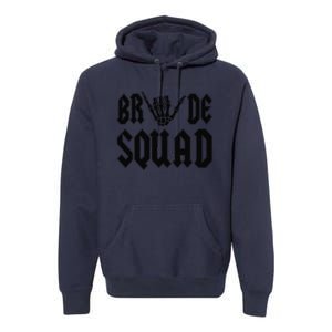 Bride Squad Rock N Roll Halloween Bachelorette Bridal Party Premium Hoodie