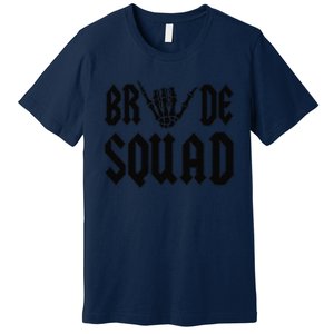 Bride Squad Rock N Roll Halloween Bachelorette Bridal Party Premium T-Shirt