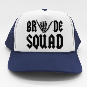 Bride Squad Rock N Roll Halloween Bachelorette Bridal Party Trucker Hat