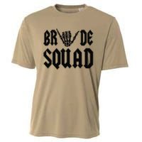 Bride Squad Rock N Roll Halloween Bachelorette Bridal Party Cooling Performance Crew T-Shirt