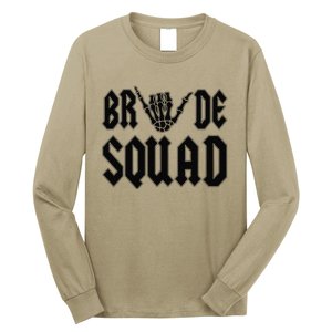 Bride Squad Rock N Roll Halloween Bachelorette Bridal Party Long Sleeve Shirt