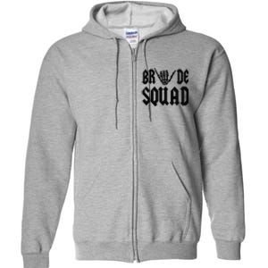 Bride Squad Rock N Roll Halloween Bachelorette Bridal Party Full Zip Hoodie