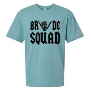 Bride Squad Rock N Roll Halloween Bachelorette Bridal Party Sueded Cloud Jersey T-Shirt