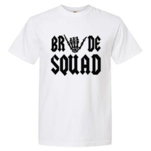 Bride Squad Rock N Roll Halloween Bachelorette Bridal Party Garment-Dyed Heavyweight T-Shirt