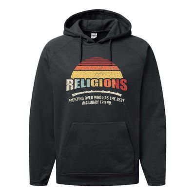 Bag Some Rays Retro Atheist Science Crew Neck Classic Fit Black Cotton & Po Performance Fleece Hoodie