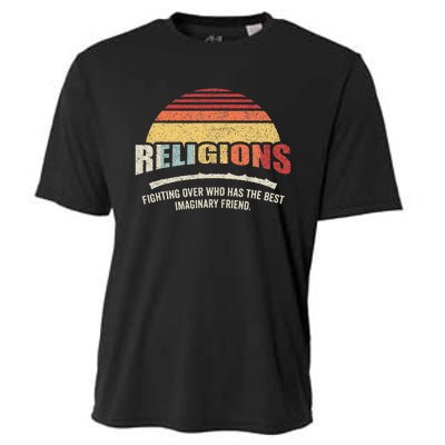 Bag Some Rays Retro Atheist Science Crew Neck Classic Fit Black Cotton & Po Cooling Performance Crew T-Shirt