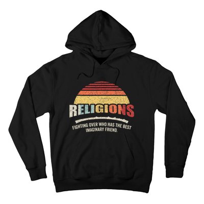 Bag Some Rays Retro Atheist Science Crew Neck Classic Fit Black Cotton & Po Hoodie