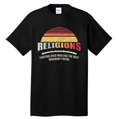 Bag Some Rays Retro Atheist Science Crew Neck Classic Fit Black Cotton & Po Tall T-Shirt