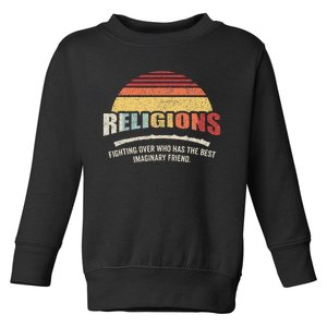 Bag Some Rays Retro Atheist Science Crew Neck Classic Fit Black Cotton & Po Toddler Sweatshirt