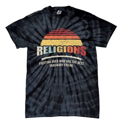 Bag Some Rays Retro Atheist Science Crew Neck Classic Fit Black Cotton & Po Tie-Dye T-Shirt